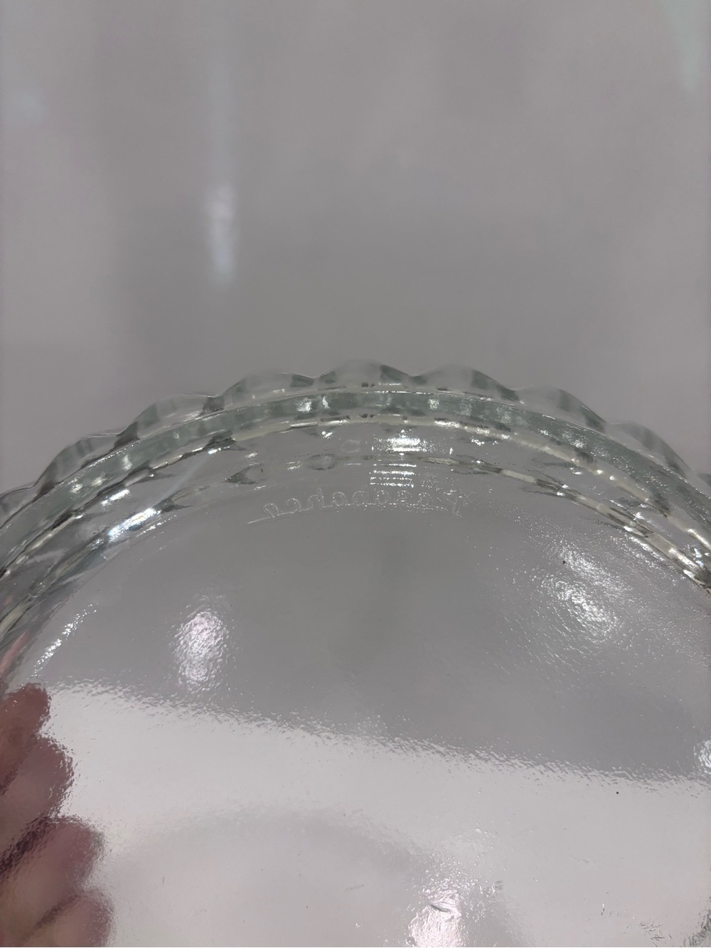Vintage Turkish Pasabache Clear Glass Bowl With Ribbed Design VL5177 - Picture 4 of 7